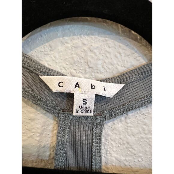 Cabi T-back ribbed tank Style #426 Green Size Small a146 - Picture 3 of 3